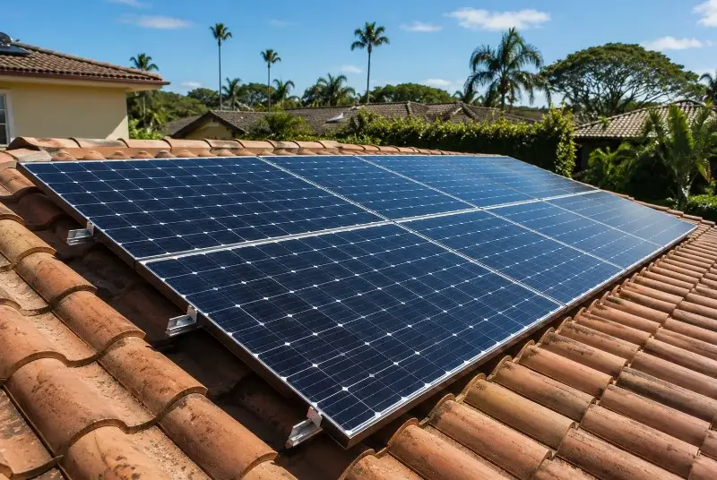 Installation de panneaux solaires à Saint-Nazaire-le-Désert